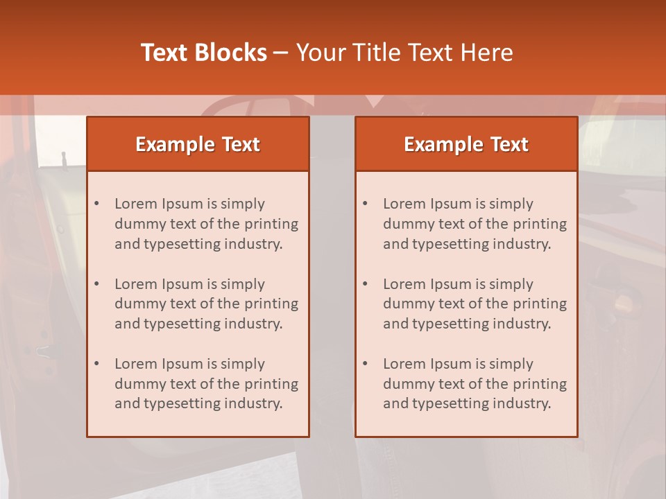 Road Jeans Engine PowerPoint Template