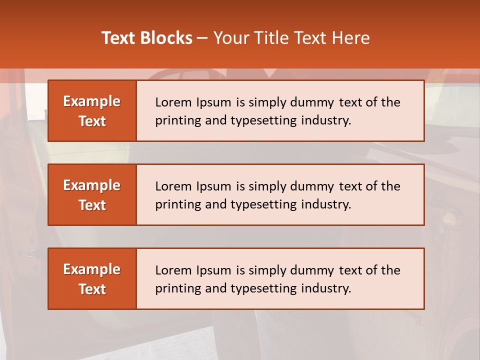 Road Jeans Engine PowerPoint Template