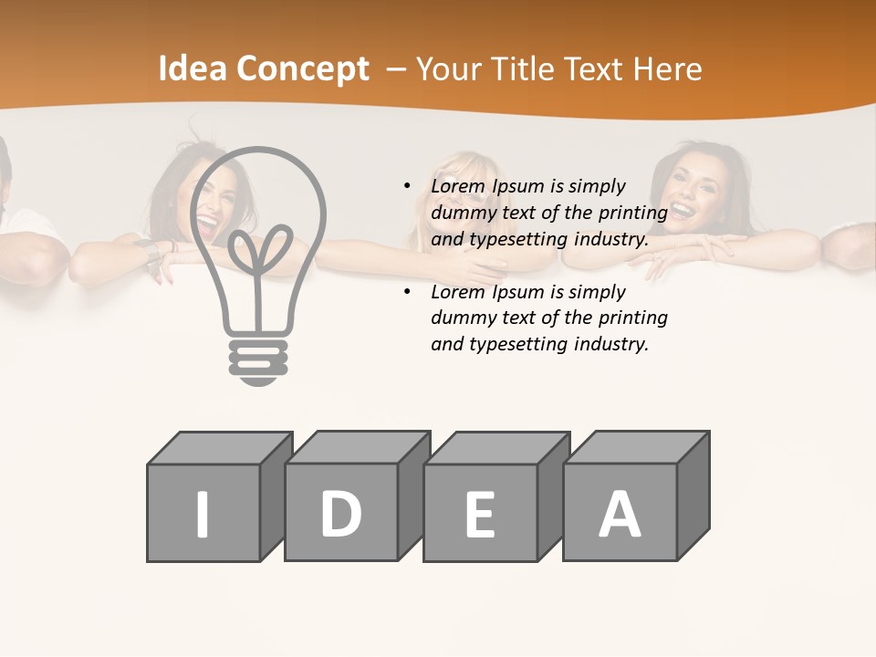 Arrow Smile Female PowerPoint Template