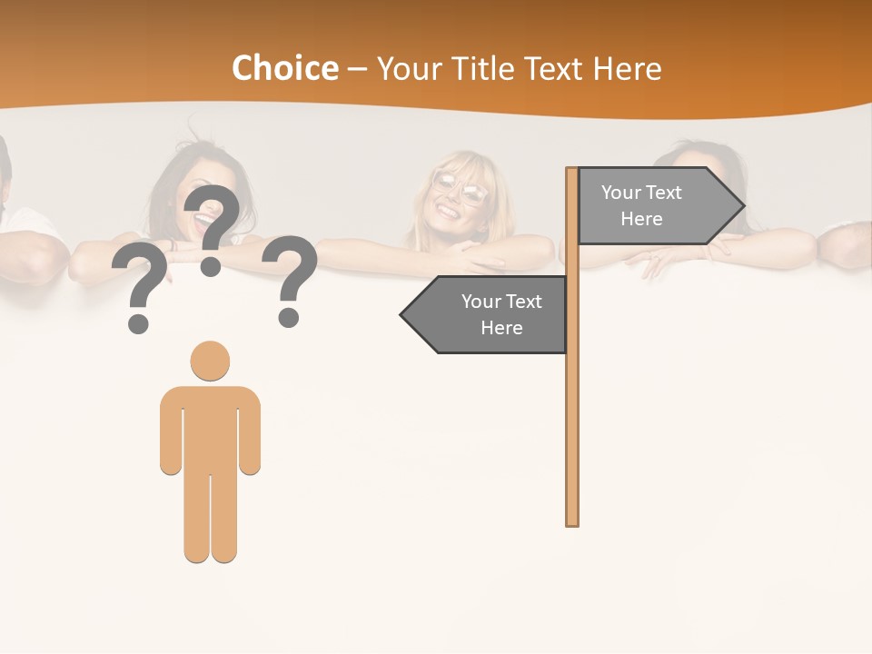 Arrow Smile Female PowerPoint Template