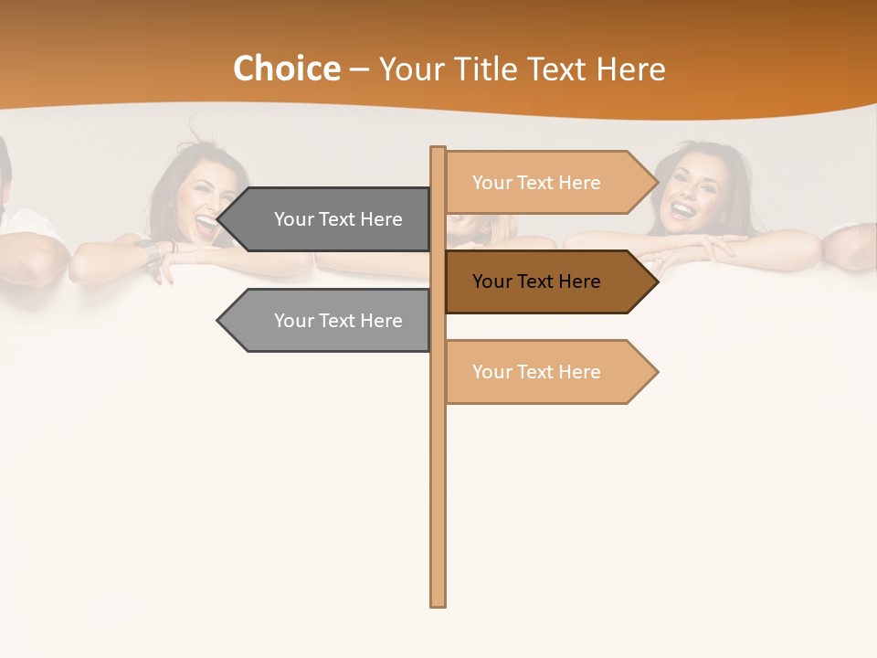 Arrow Smile Female PowerPoint Template