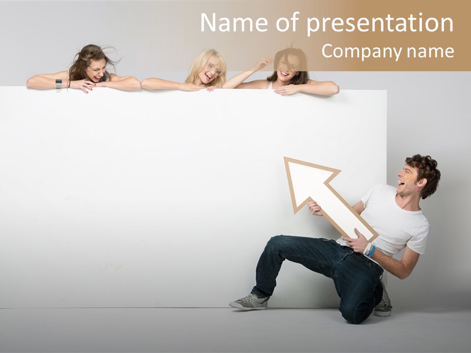 Sale Gesturing Together PowerPoint Template