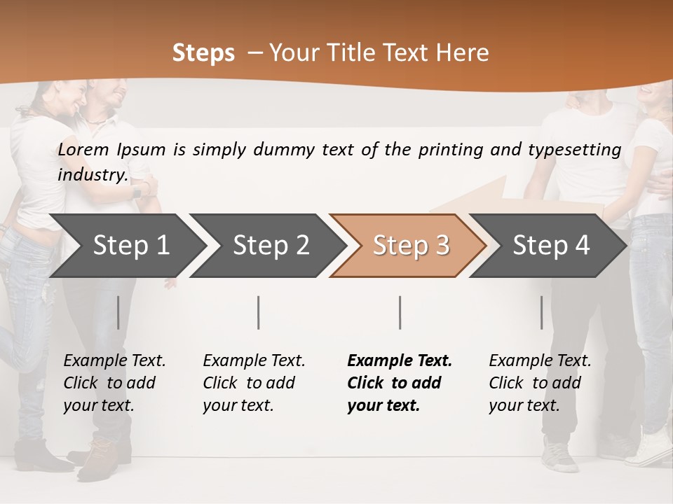 A Group Of People Standing Next To A White Wall PowerPoint Template