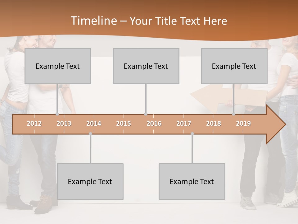 A Group Of People Standing Next To A White Wall PowerPoint Template