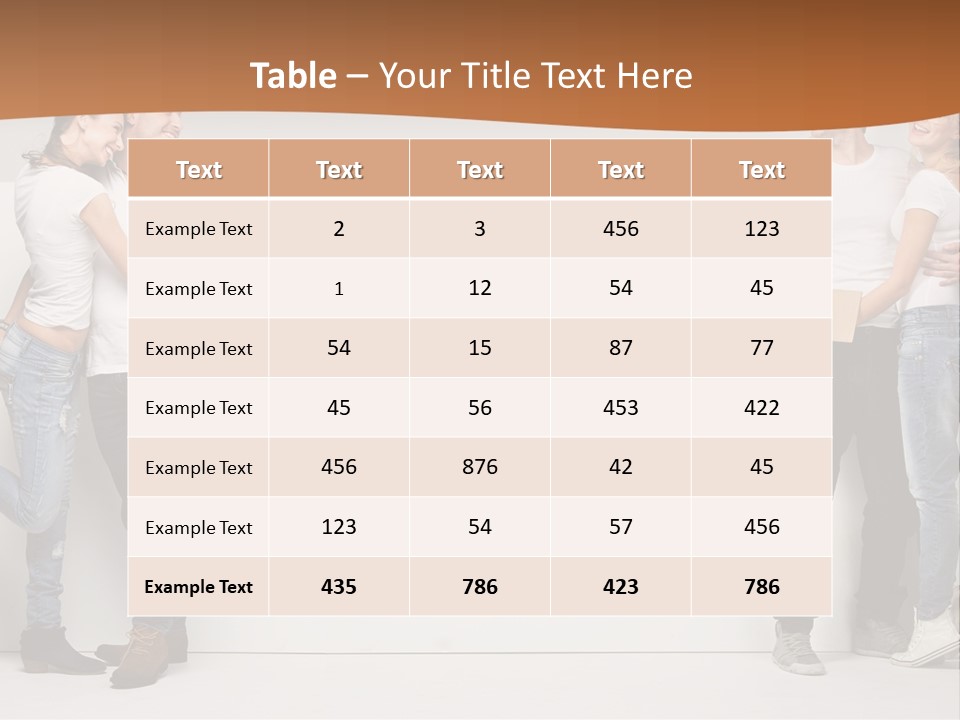 A Group Of People Standing Next To A White Wall PowerPoint Template