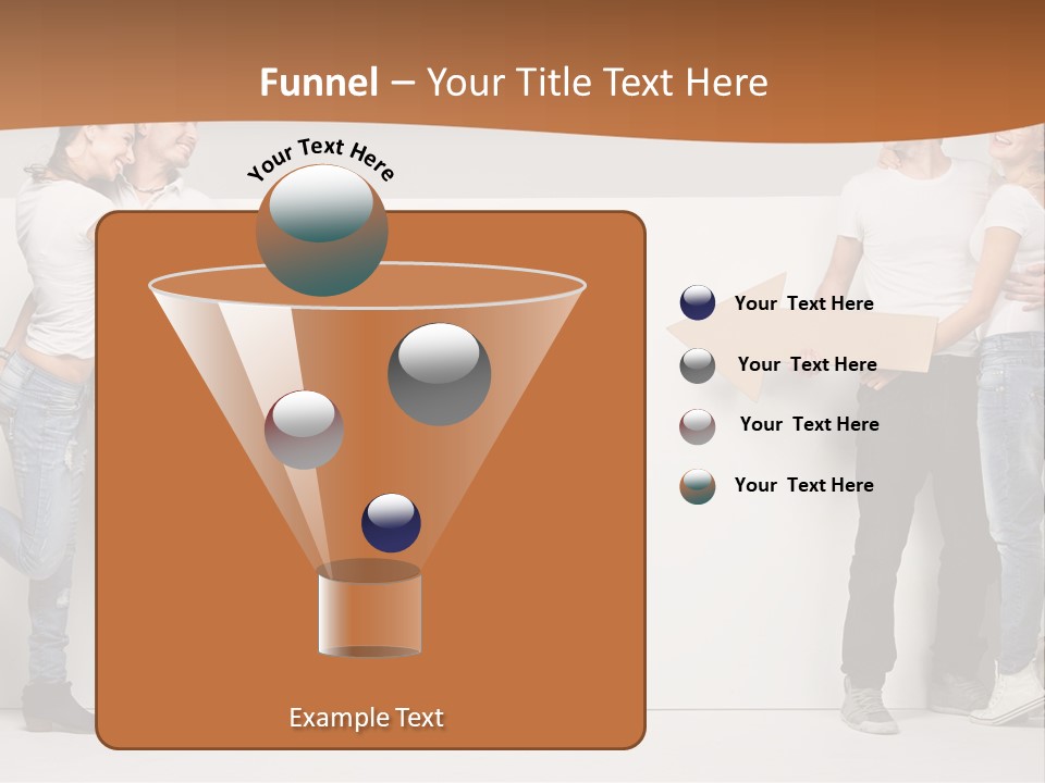 A Group Of People Standing Next To A White Wall PowerPoint Template