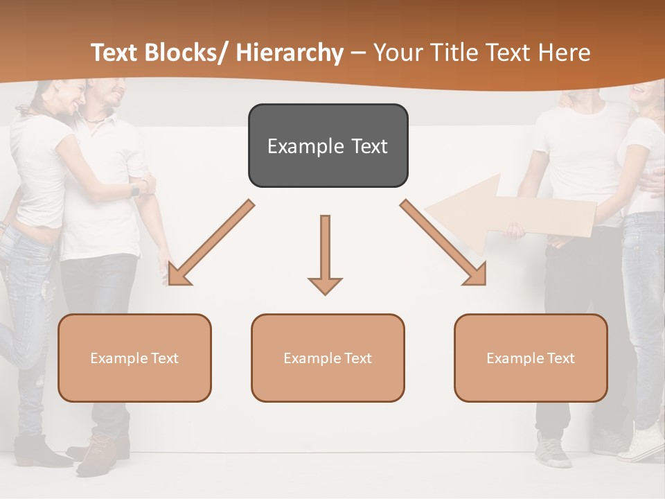 A Group Of People Standing Next To A White Wall PowerPoint Template