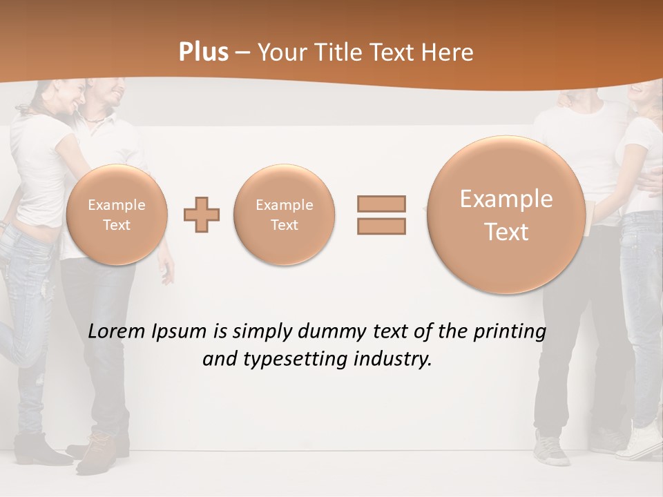 A Group Of People Standing Next To A White Wall PowerPoint Template