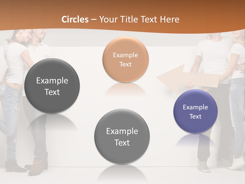 A Group Of People Standing Next To A White Wall PowerPoint Template