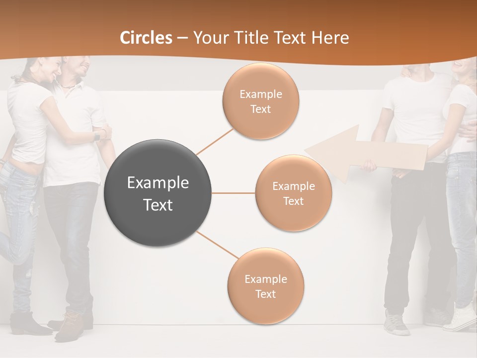 A Group Of People Standing Next To A White Wall PowerPoint Template