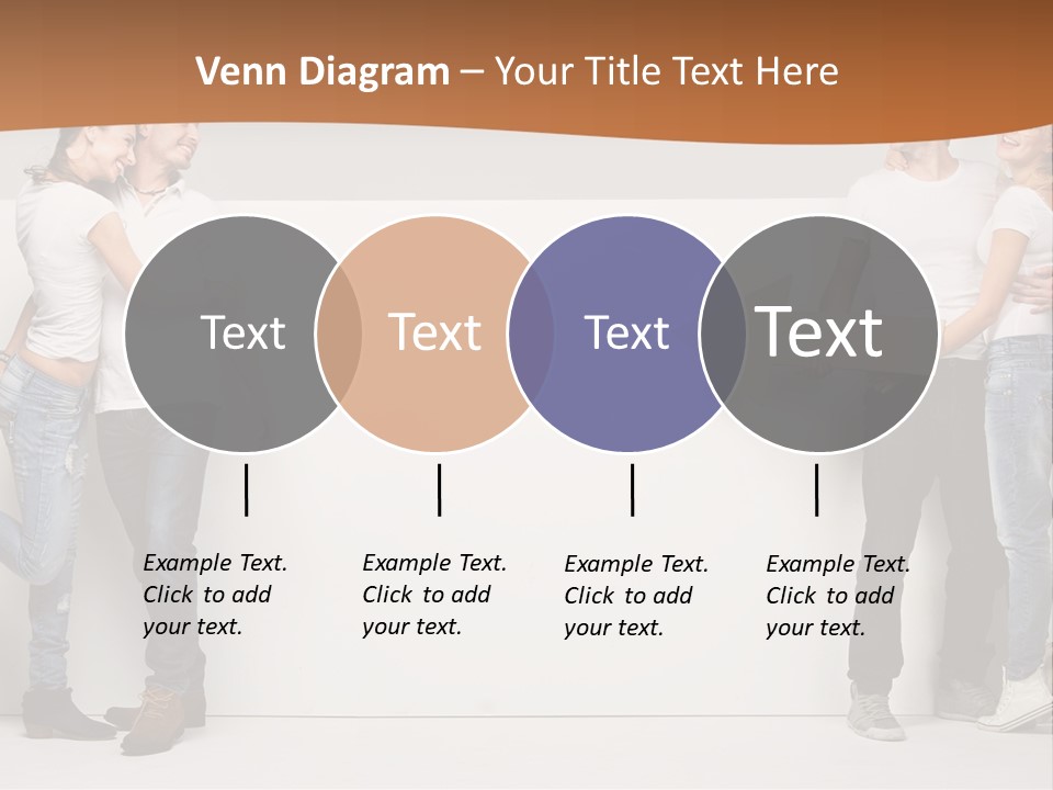 A Group Of People Standing Next To A White Wall PowerPoint Template