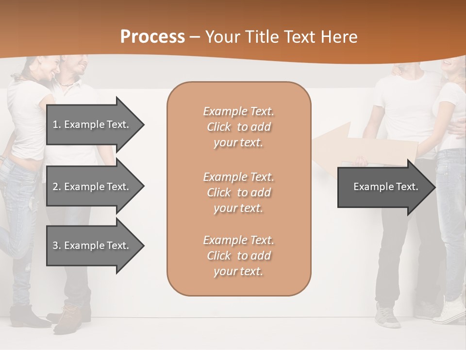 A Group Of People Standing Next To A White Wall PowerPoint Template