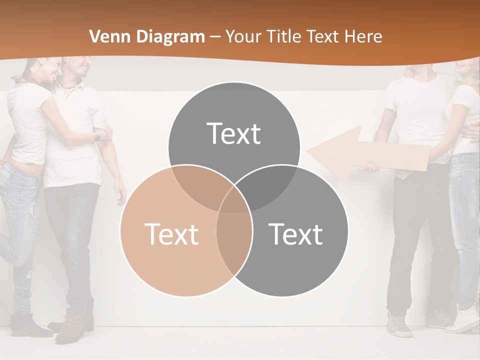 A Group Of People Standing Next To A White Wall PowerPoint Template