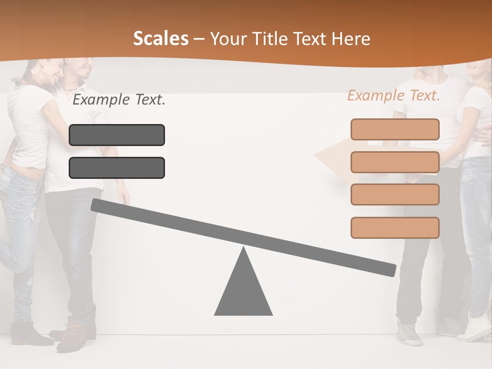 A Group Of People Standing Next To A White Wall PowerPoint Template