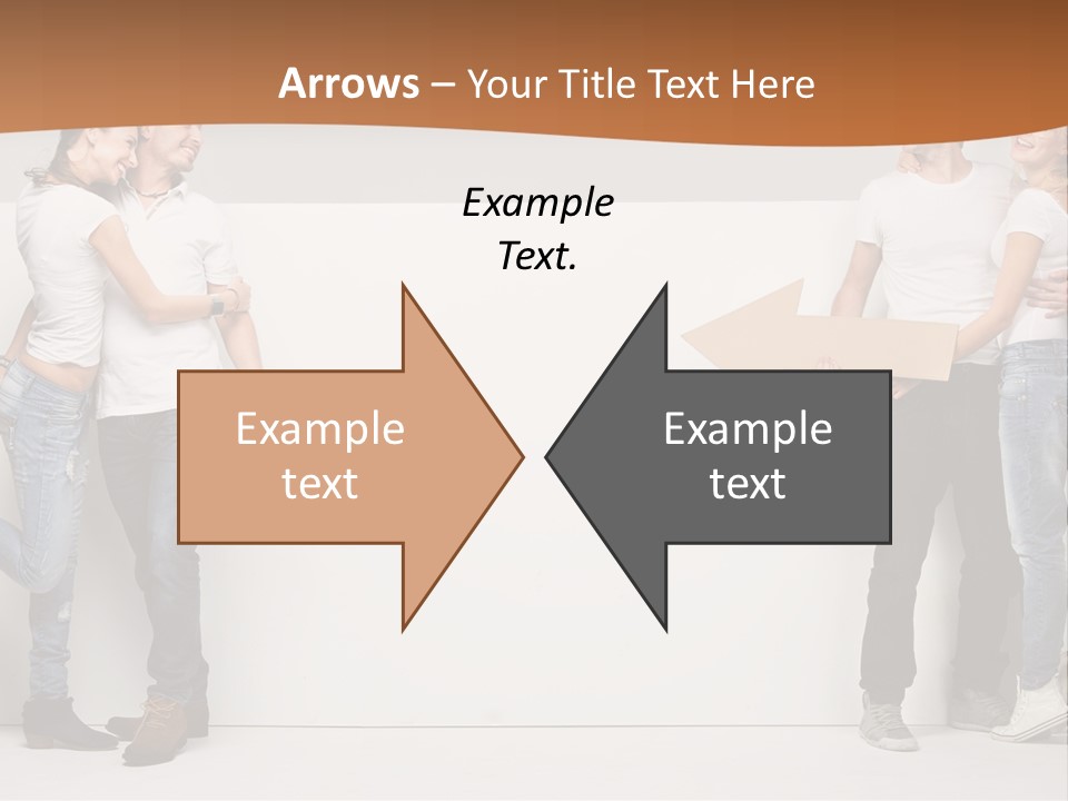 A Group Of People Standing Next To A White Wall PowerPoint Template