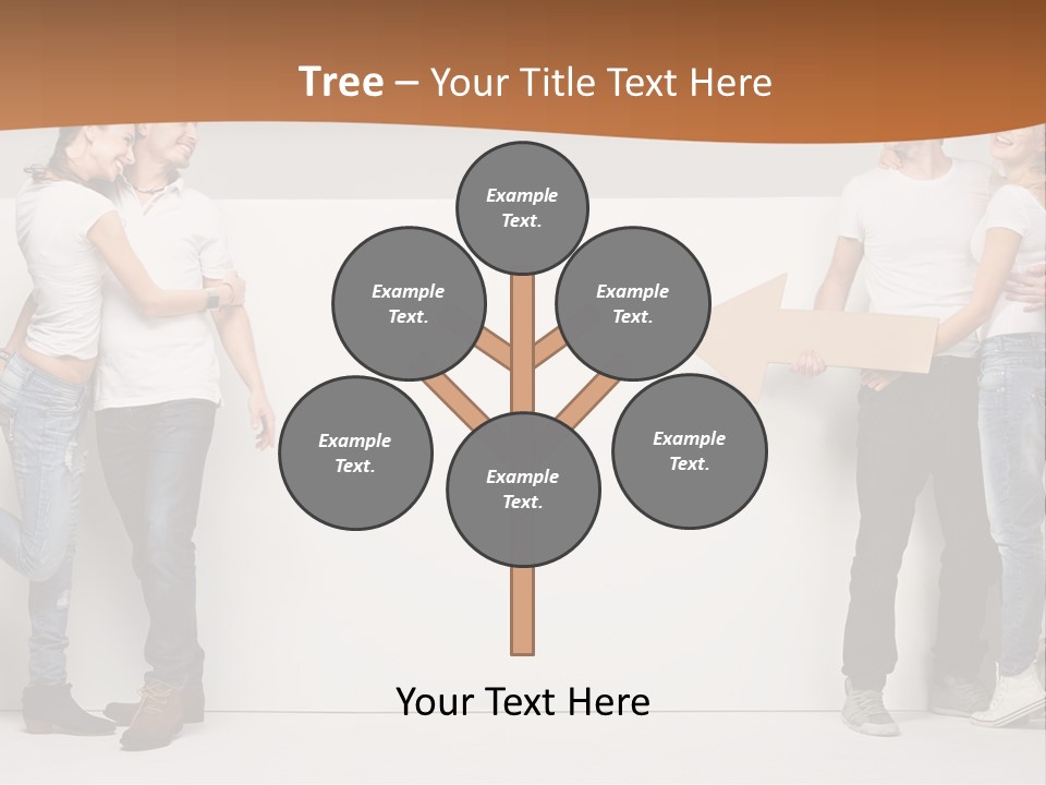 A Group Of People Standing Next To A White Wall PowerPoint Template