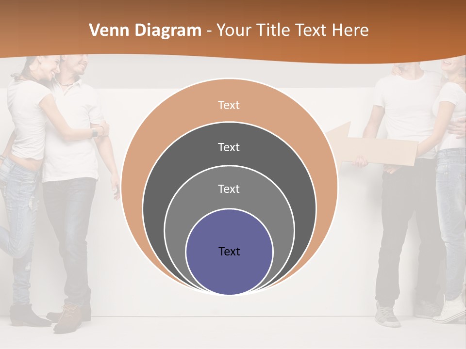 A Group Of People Standing Next To A White Wall PowerPoint Template