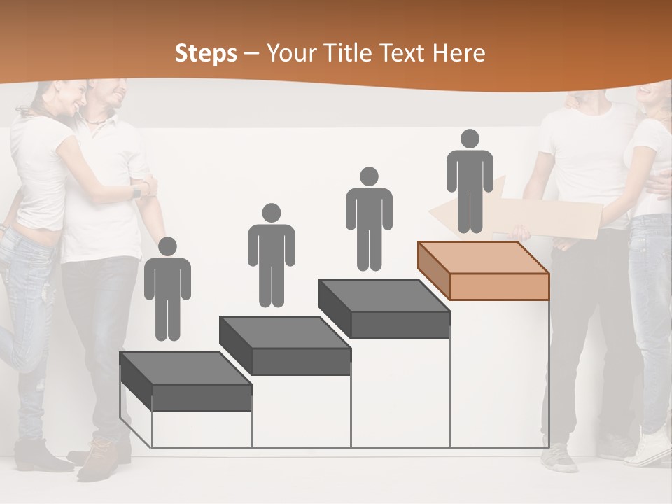 A Group Of People Standing Next To A White Wall PowerPoint Template