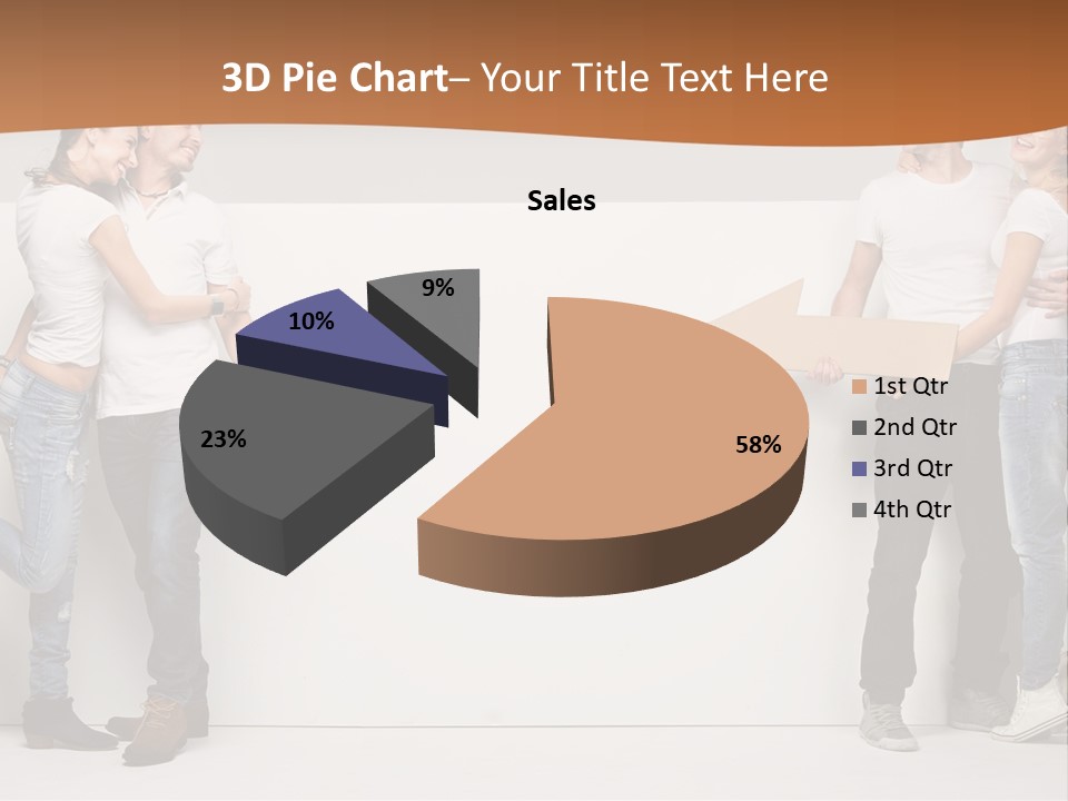 A Group Of People Standing Next To A White Wall PowerPoint Template