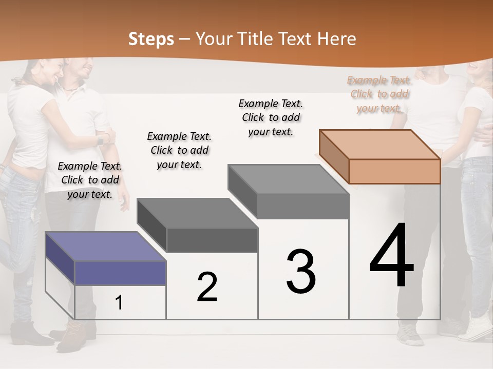 A Group Of People Standing Next To A White Wall PowerPoint Template