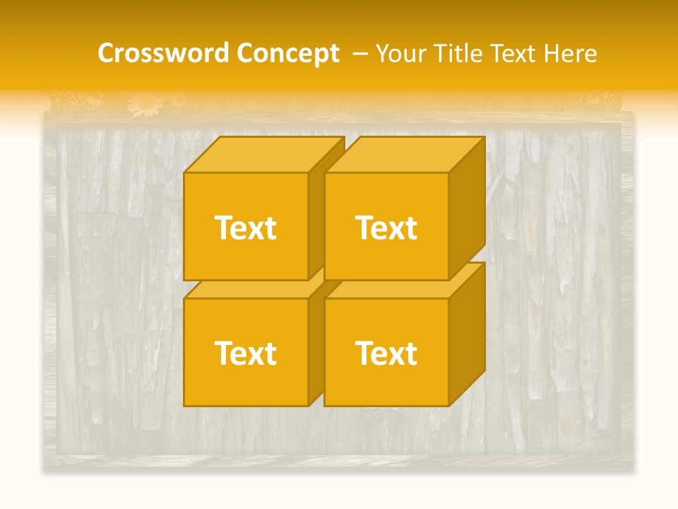 A Piece Of Wood With Grass On Top Of It PowerPoint Template