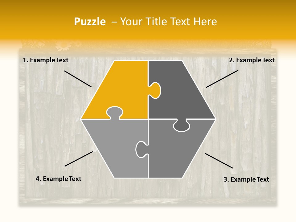 A Piece Of Wood With Grass On Top Of It PowerPoint Template