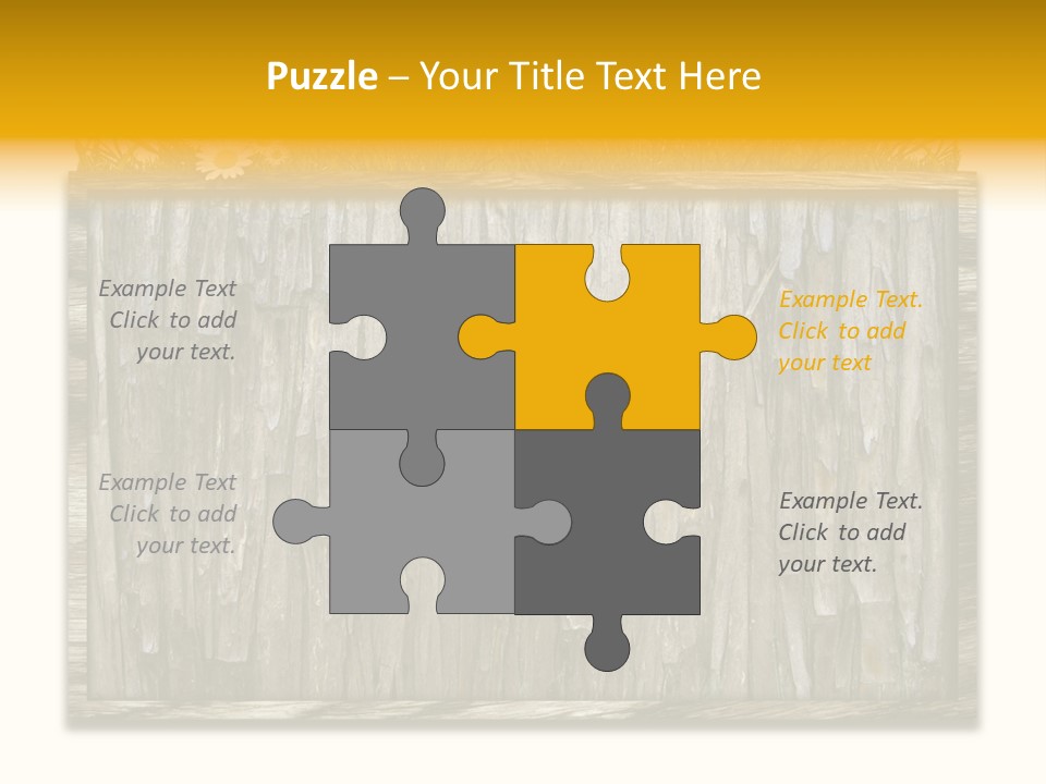 A Piece Of Wood With Grass On Top Of It PowerPoint Template