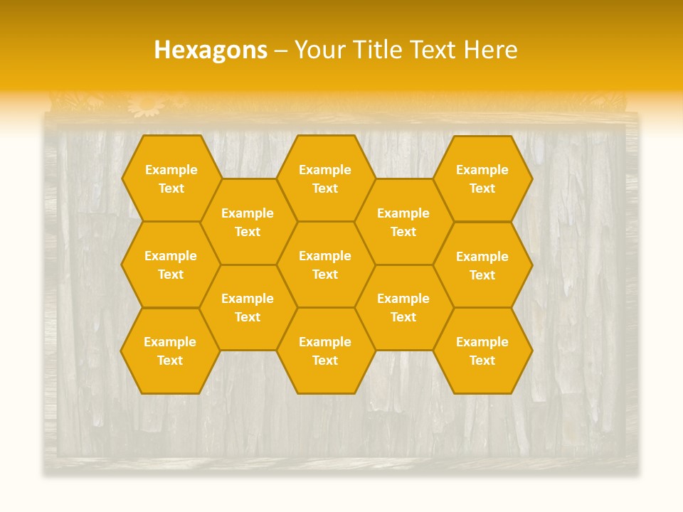 A Piece Of Wood With Grass On Top Of It PowerPoint Template