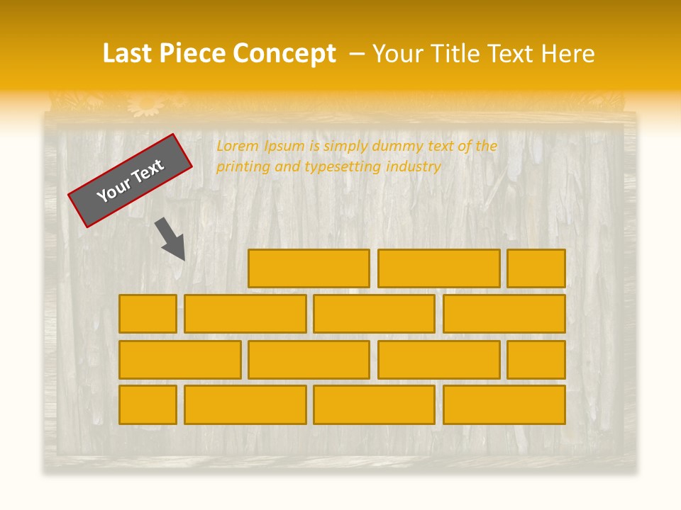 A Piece Of Wood With Grass On Top Of It PowerPoint Template