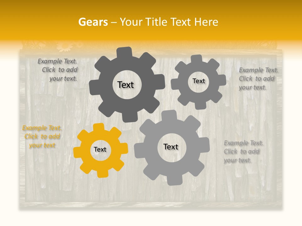 A Piece Of Wood With Grass On Top Of It PowerPoint Template