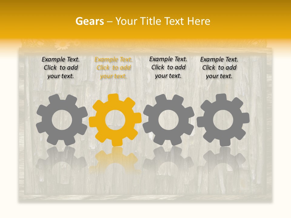 A Piece Of Wood With Grass On Top Of It PowerPoint Template