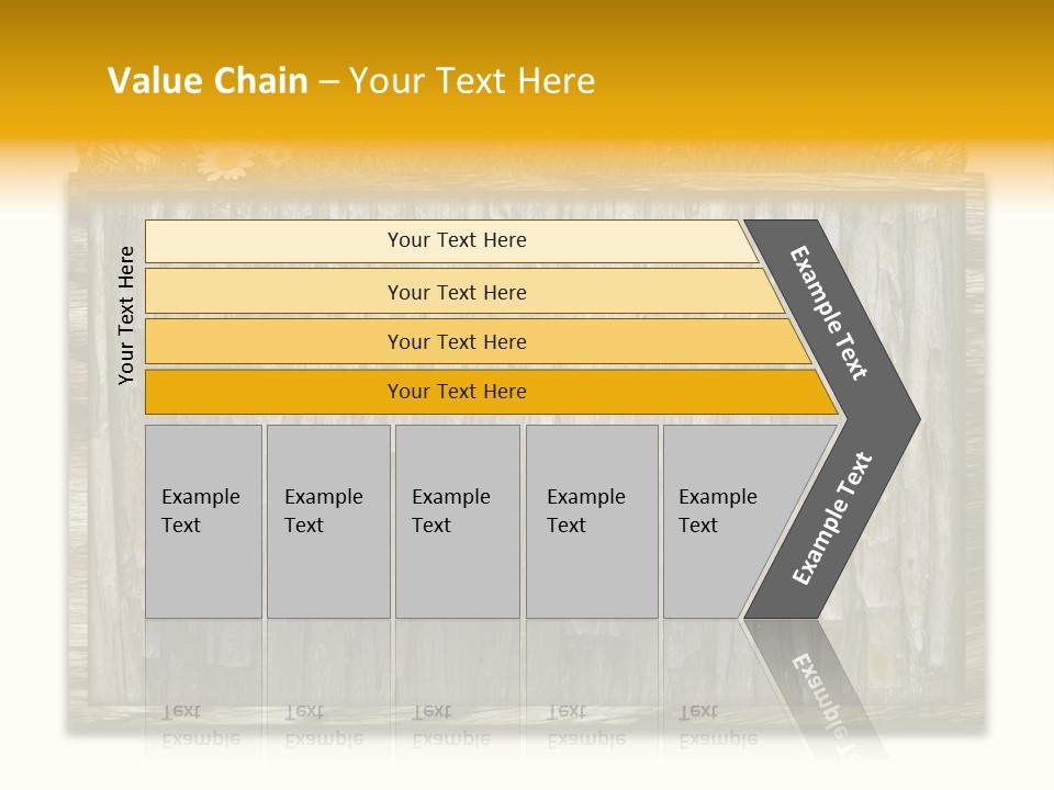 A Piece Of Wood With Grass On Top Of It PowerPoint Template