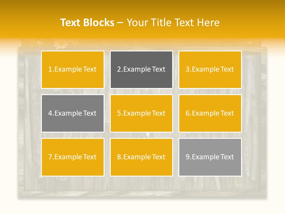 A Piece Of Wood With Grass On Top Of It PowerPoint Template