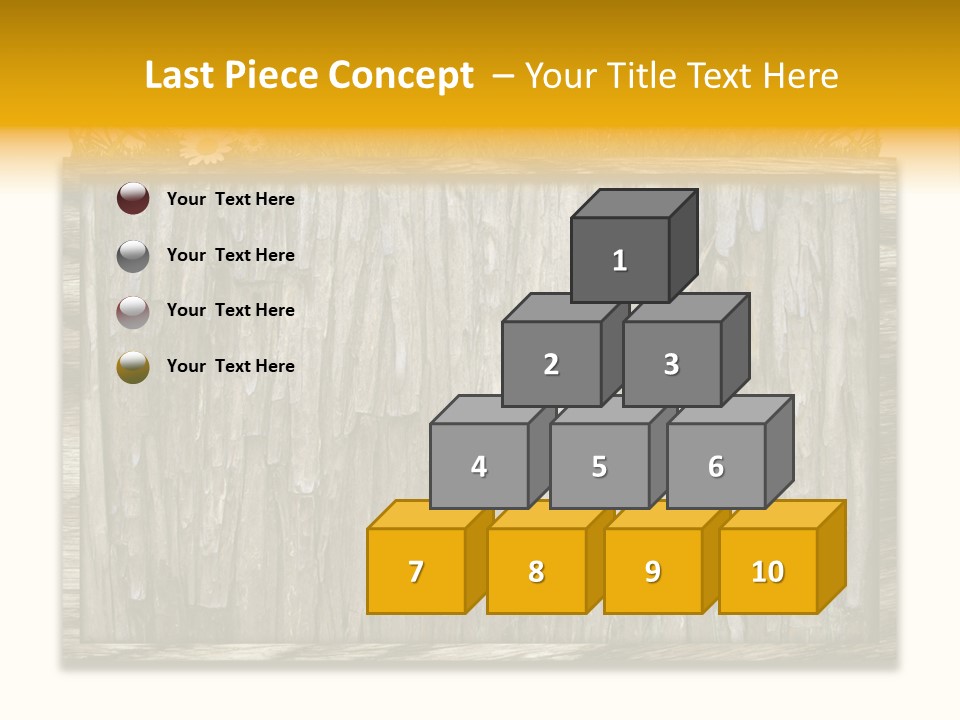 A Piece Of Wood With Grass On Top Of It PowerPoint Template