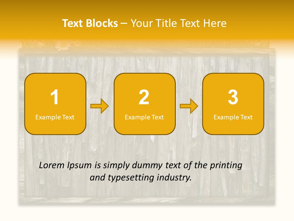 A Piece Of Wood With Grass On Top Of It PowerPoint Template