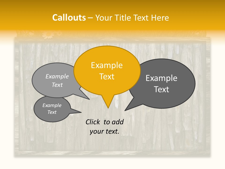 A Piece Of Wood With Grass On Top Of It PowerPoint Template