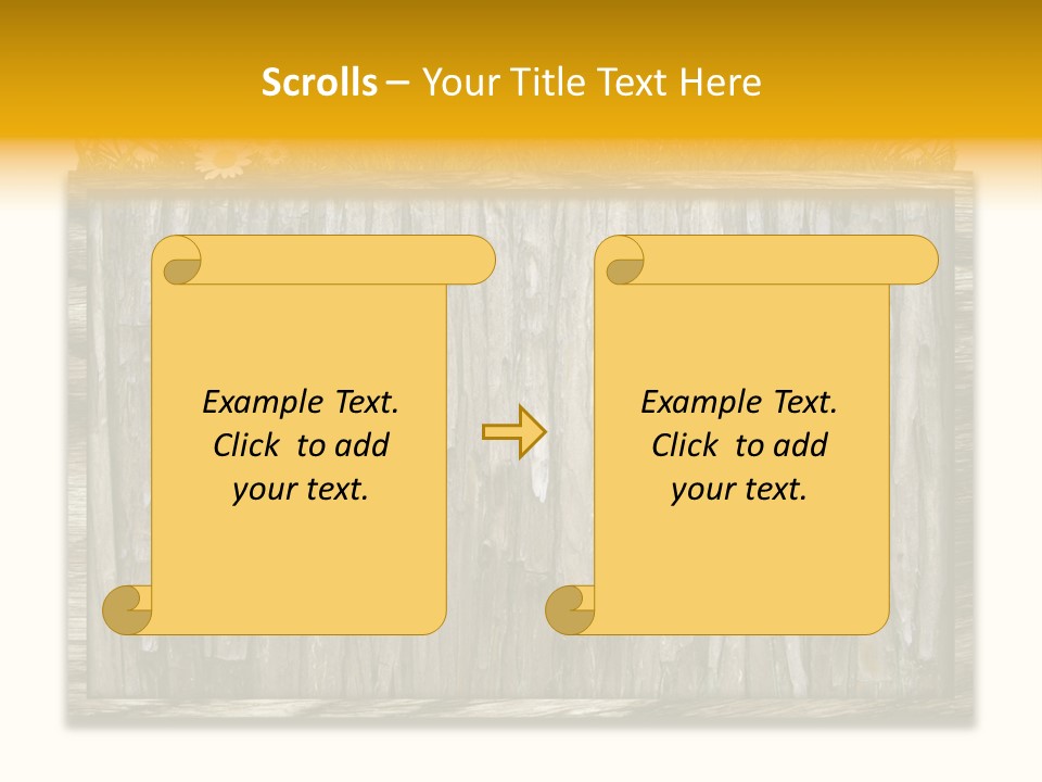 A Piece Of Wood With Grass On Top Of It PowerPoint Template