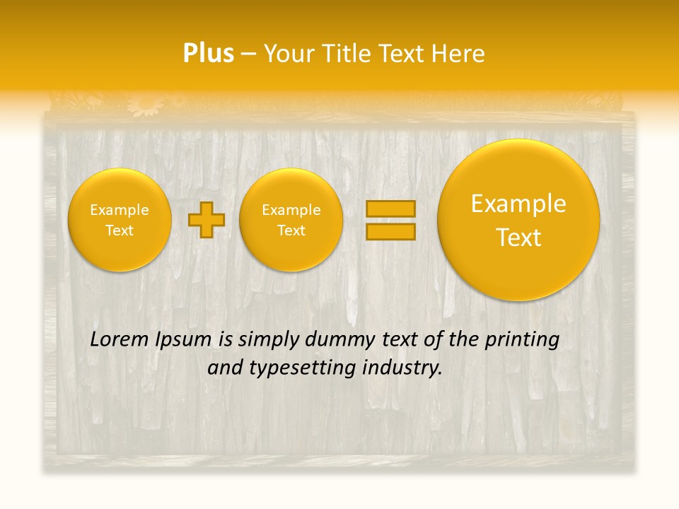 A Piece Of Wood With Grass On Top Of It PowerPoint Template