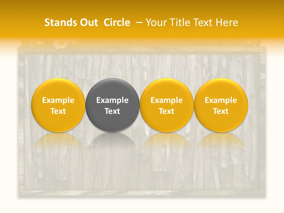 A Piece Of Wood With Grass On Top Of It PowerPoint Template