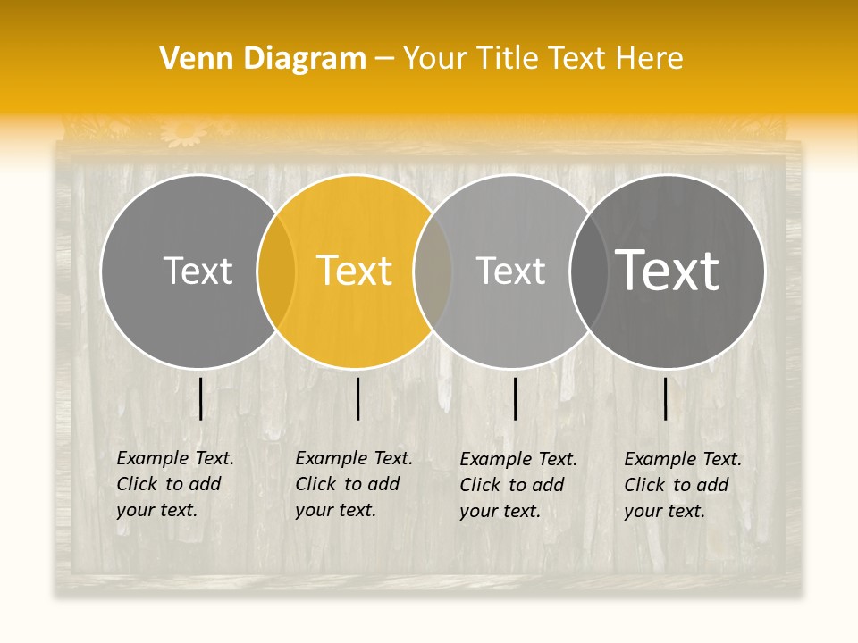 A Piece Of Wood With Grass On Top Of It PowerPoint Template