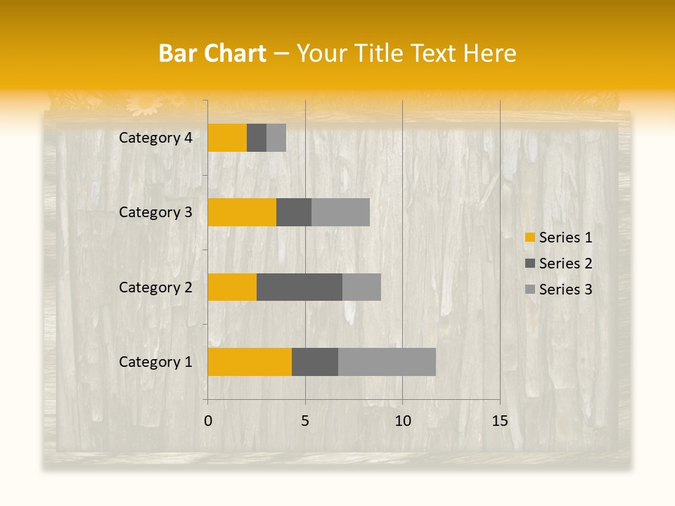 A Piece Of Wood With Grass On Top Of It PowerPoint Template
