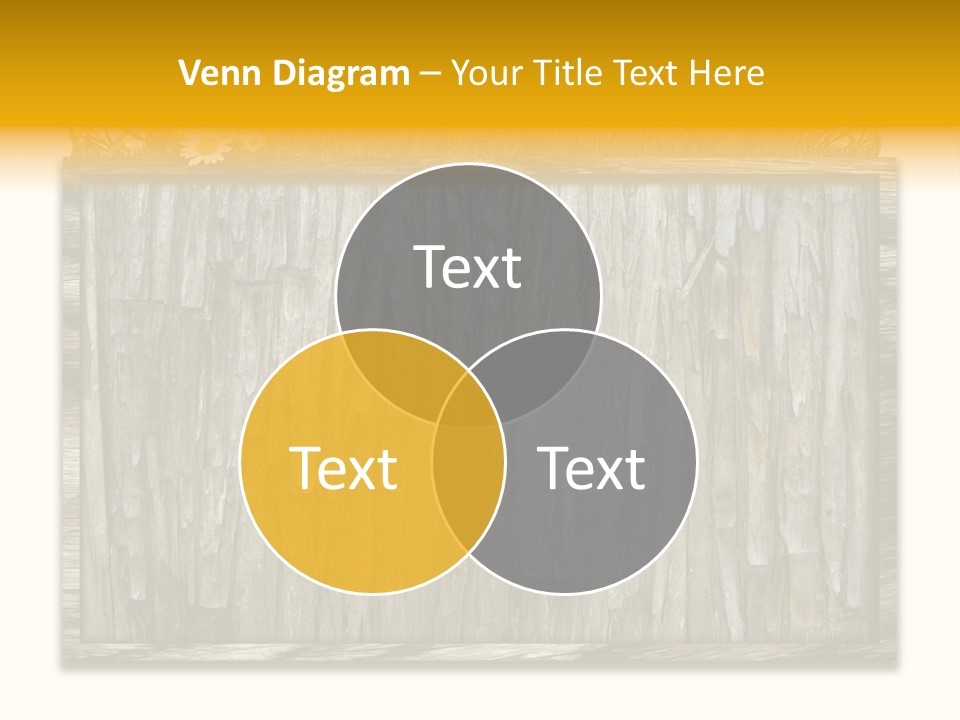 A Piece Of Wood With Grass On Top Of It PowerPoint Template