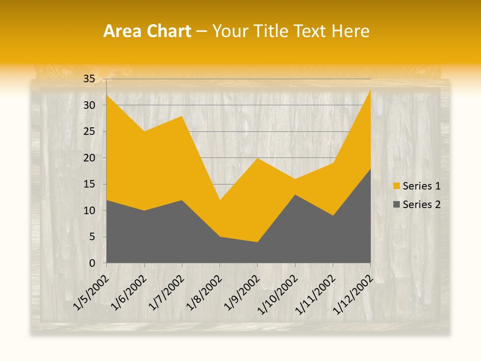 A Piece Of Wood With Grass On Top Of It PowerPoint Template