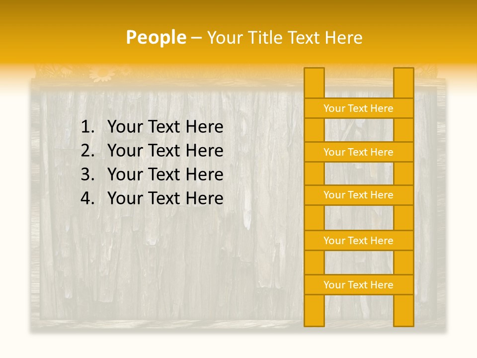 A Piece Of Wood With Grass On Top Of It PowerPoint Template