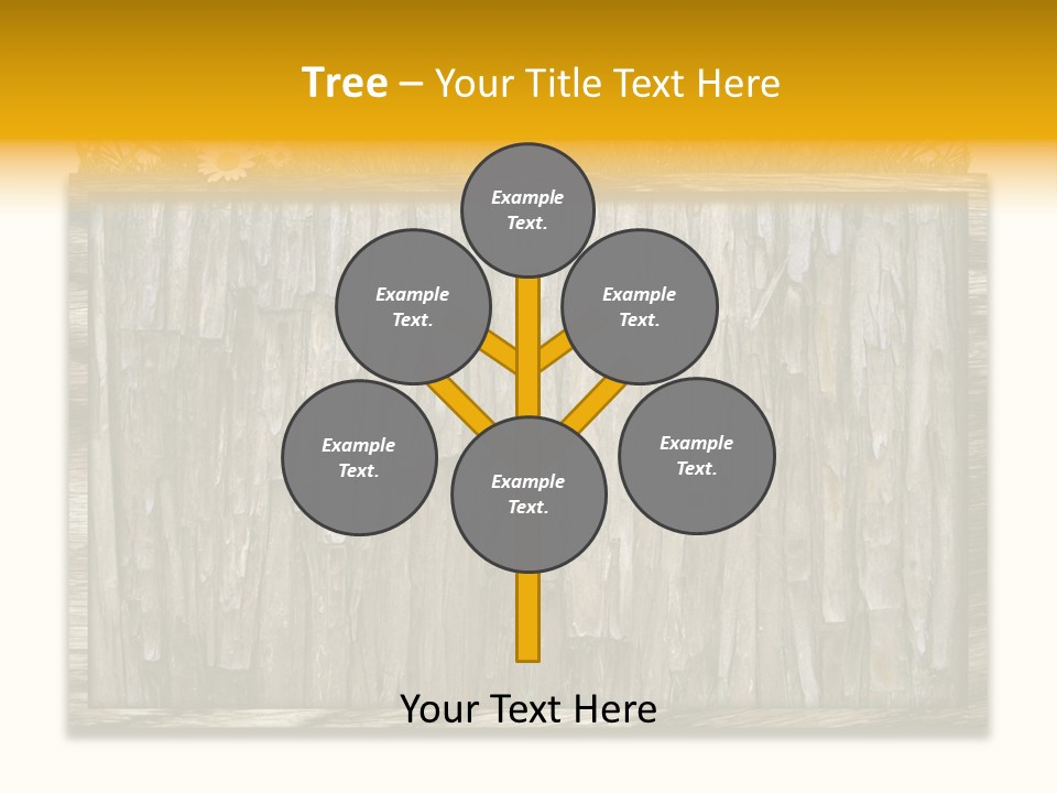 A Piece Of Wood With Grass On Top Of It PowerPoint Template