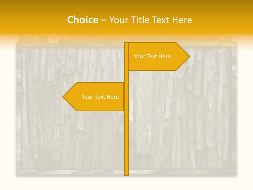 A Piece Of Wood With Grass On Top Of It PowerPoint Template