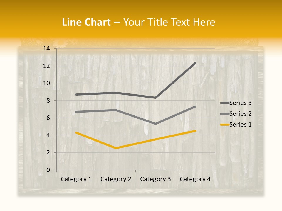 A Piece Of Wood With Grass On Top Of It PowerPoint Template