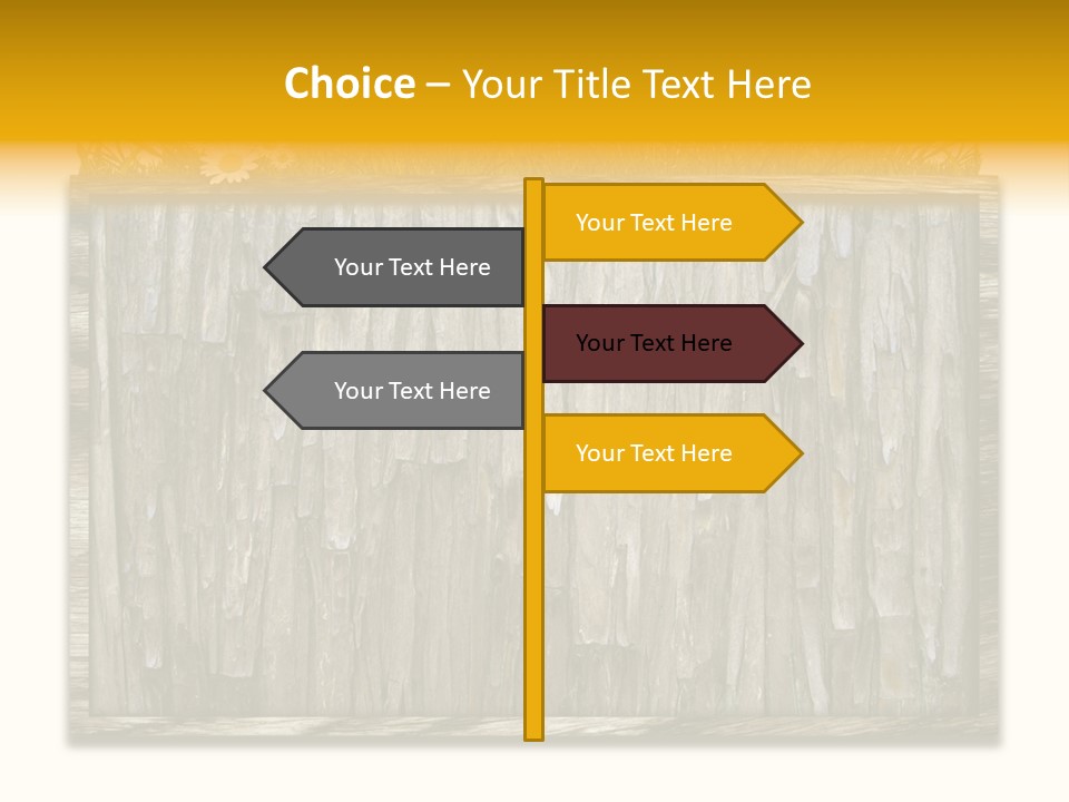 A Piece Of Wood With Grass On Top Of It PowerPoint Template