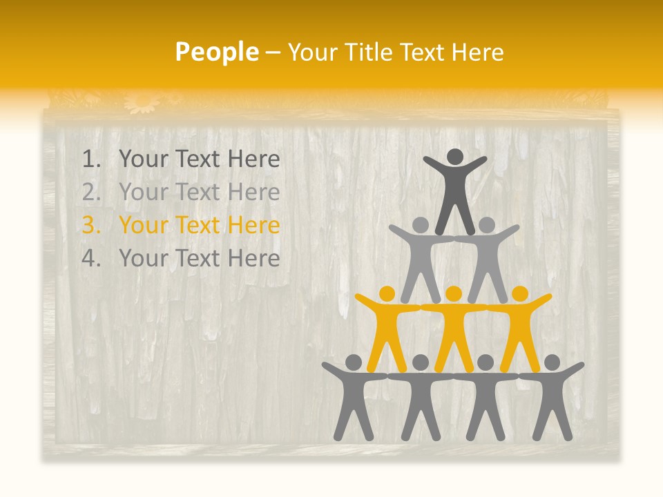 A Piece Of Wood With Grass On Top Of It PowerPoint Template