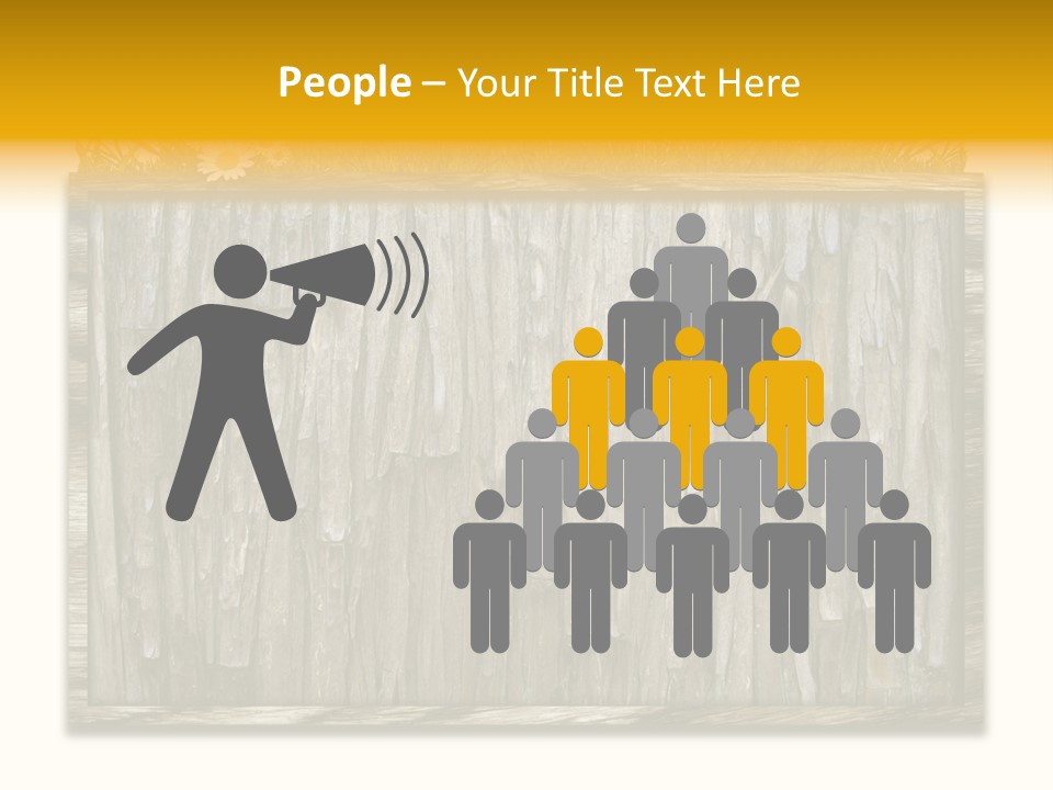 A Piece Of Wood With Grass On Top Of It PowerPoint Template